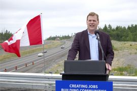 Minister of Foreign Affairs John Baird was on hand to mark the recent completion of the $68.2-million Highway 69 widening and realignment project. Photo: Transport Canada.