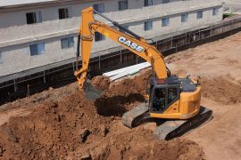 CASE's new minimum-swing radius excavators
