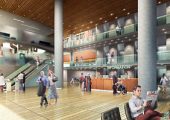 Rendering of proposed Queen St. lobby