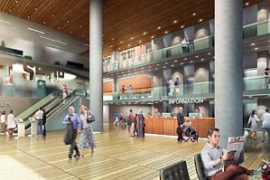 Rendering of proposed Queen St. lobby