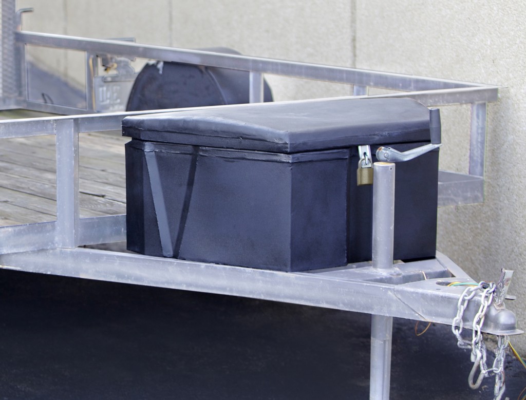 Durable trailer tongue boxes.