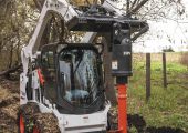 Bobcats 35PH and 50PH planetary drive augers are compatible with approved models of Bobcat skid-steer loaders, compact track loaders, all-wheel steer loaders and compact excavators.
