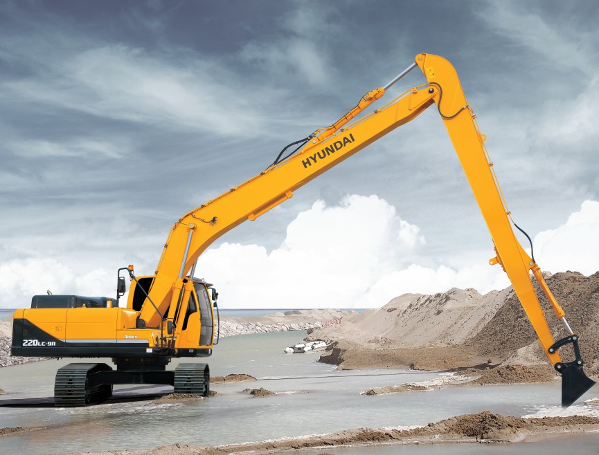 The R220LC-9A excavator by Hyundai.