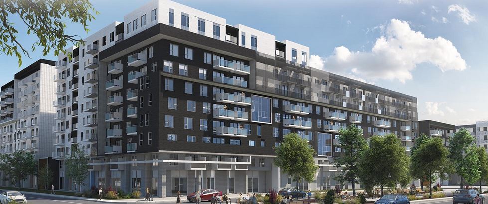 Rosemont-les-Quartiers is one of the flagship projects in Rseau Slection's expansion program. This multipurpose complex is being built on the close to 500,000-sq-ft revitalized site of the former Norampac plant in the borough of Rosemont-la-Petite-Patrie.