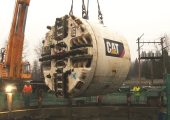 The Port Mann tunnel boring machine, Squirrel, came within "an inch" of its final target finish. The water main project is now in second phase.