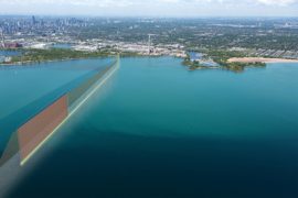 Artist's rendering of the new wastewater outfall for Ashbridges Bay in Toronto