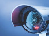 Security CCTV camera in office building