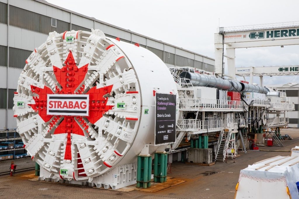 The tunnel boring machine for the Scarborough Subway Extension.