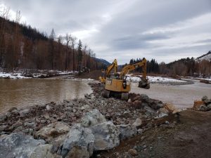 Salmon Arm Crushing, a division of Emcon Services Inc, works on Highway 5 around Merritt, B.C.